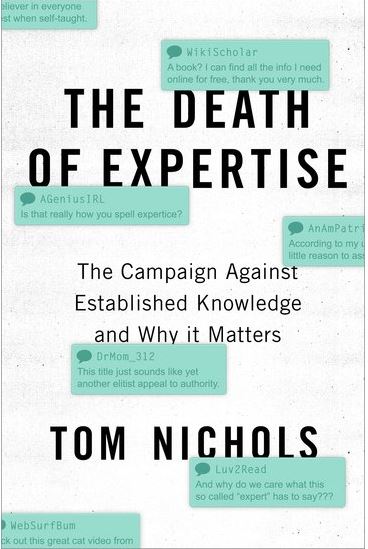 Book Cover: The Death of Expertise by Tom Nichols